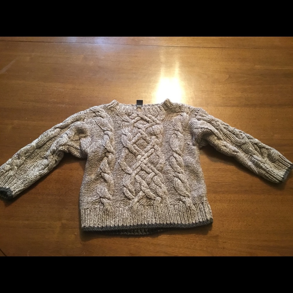BABY GAP Grey Cable Knit Sweater Size Toddler 3